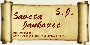 Saveta Janković vizit kartica